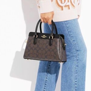 COACH Mini Darcie Carryall in Signature Coated Canvas